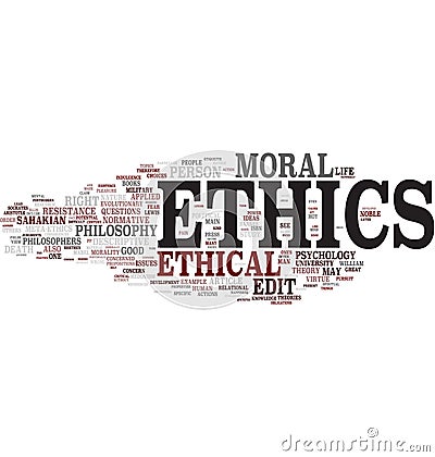 Ethics word cloud Stock Photo