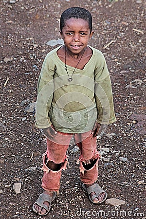 Ethiopia: Child and poverty Editorial Stock Photo