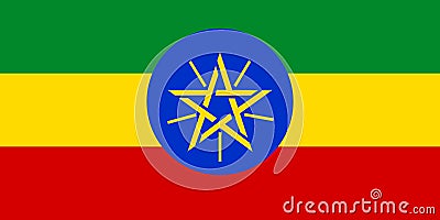 Ethiopia flag Vector Illustration