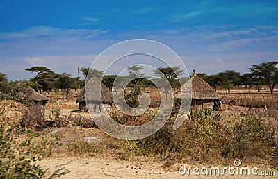 Ethiopian huts Stock Photo
