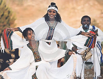 Ethiopian-Israeli Dancers in Karmiel, Israel Editorial Stock Photo