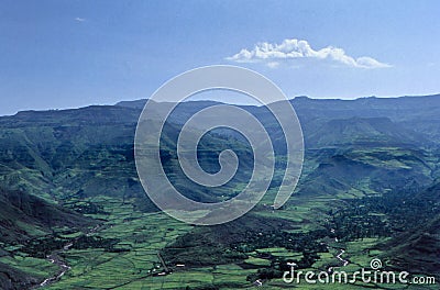 Ethiopian landscape Simean Wollo, Amhara, Ethiopia Stock Photo