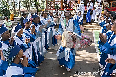 Ethiopian Orthodox Church Choir Editorial Stock Photo