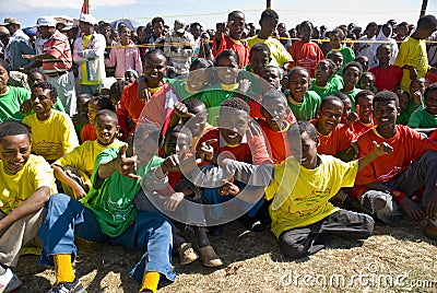 Ethiopian Performers Celebrating World Aids Day Editorial Stock Photo