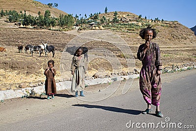 Ethiopian traditional girls Editorial Stock Photo