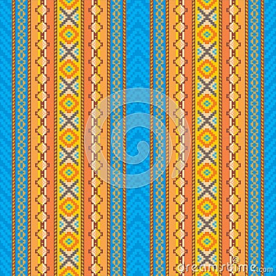 Ethnic boho seamless background Vector Illustration