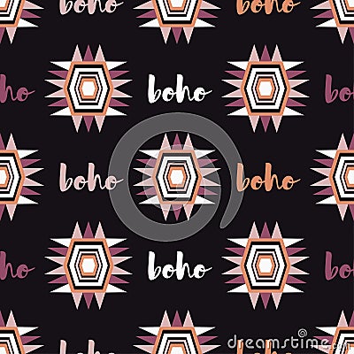 Ethnic boho seamless pattern. Retro motif. Stock Photo