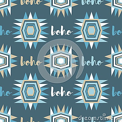 Ethnic boho seamless pattern. Retro motif. Stock Photo