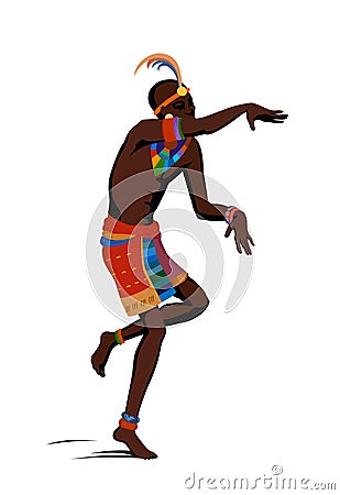 Ethnic dance african man Stock Photo