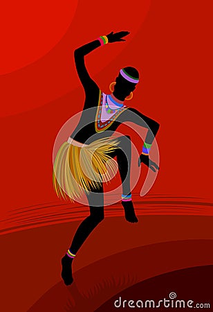 Ethnic dance african man Stock Photo