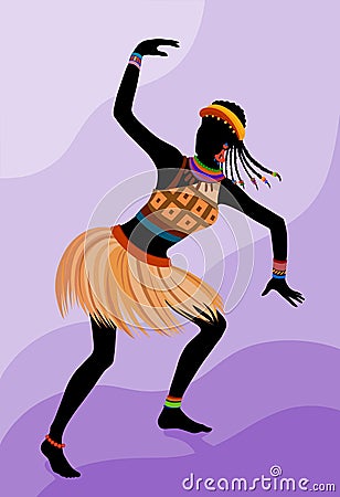 Ethnic dance african woman Stock Photo