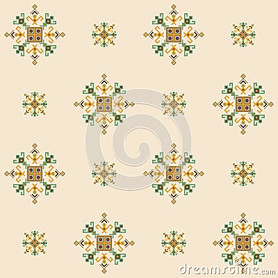 Ethnic design seamless pattern Vector Illustration