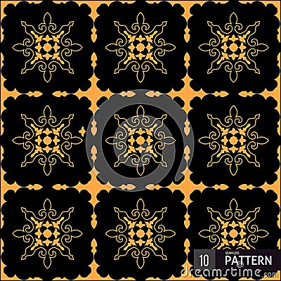 gold arabic seamless pattern Vector Illustration