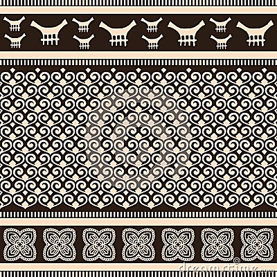 ethnic indonesian batik toraja pattern Vector Illustration