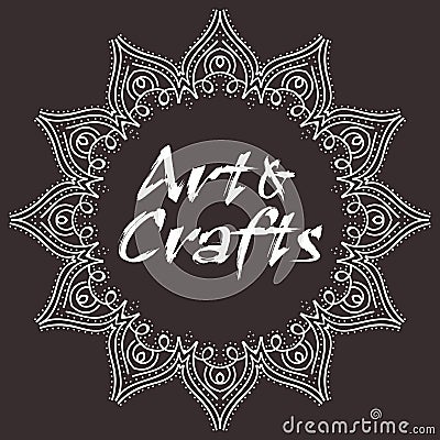 Ethnic logotype decorative element. Hand drawn Vector Illustration