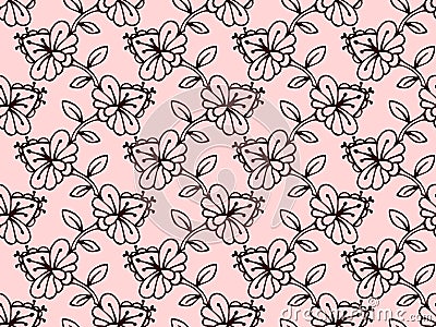 Ethnic mehendi mendi flowers seamless background pattern Stock Photo