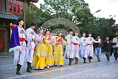 Ethnic minority dancing Editorial Stock Photo