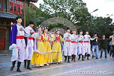 Ethnic minority dancing Editorial Stock Photo