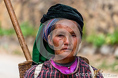 Ethnic minority senior woman Vietnam Editorial Stock Photo