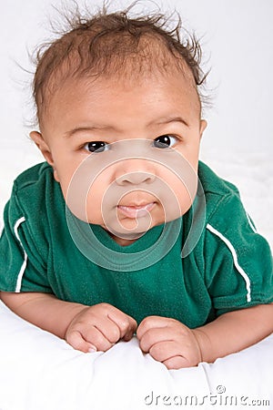 Ethnic multiethnic mulatto Baby boy Stock Photo