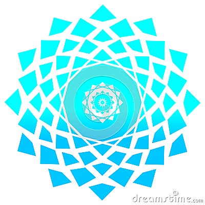 Ethnic mystical pattern with triangle and circles. Mandala Ethnic circle ornament. Stock Photo