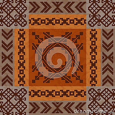 Ethnic ornament carpet design Vector Illustration