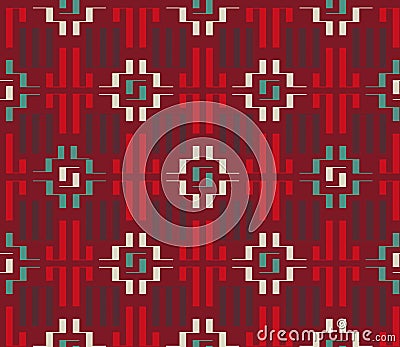 Ethnic ornament from rectangles Vector Illustration