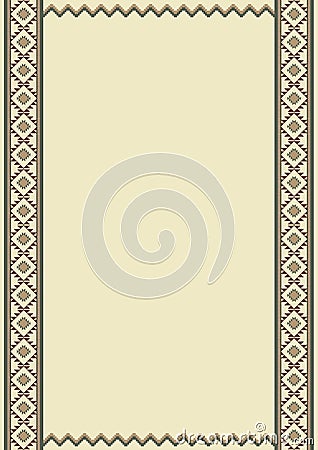 Ethnic pattern background with copy space for text. Mexican tribal design. For banner, fliers, business card, restaurant menu Vector Illustration