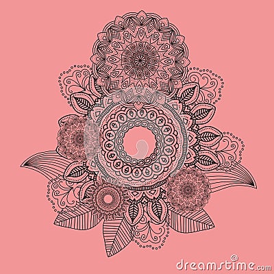 Ethnic pattern on International Women`s Day Vector Illustration