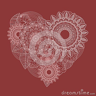 Ethnic pattern on International Women`s Day Vector Illustration