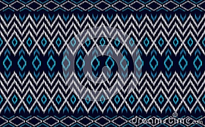 Ethnic pattern vector, Geometric fashion triangle background, Embroidery line motif retro illustration Vector Illustration