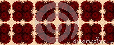 Ethnic Print. Abstract Grunge Design. Brown Textile Print Repeat. Tie and Dye Seamless Bohemian Tile. Chocolate Paper Texture Tile Stock Photo