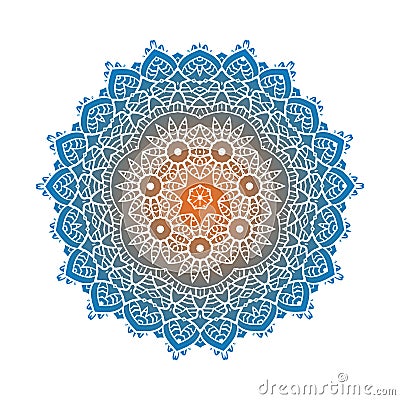 Ethnic Psychodelic Fractal Mandala Vector Meditation looks like Vector Illustration