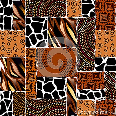 Ethnic seamless pattern in african style. Vector Illustration