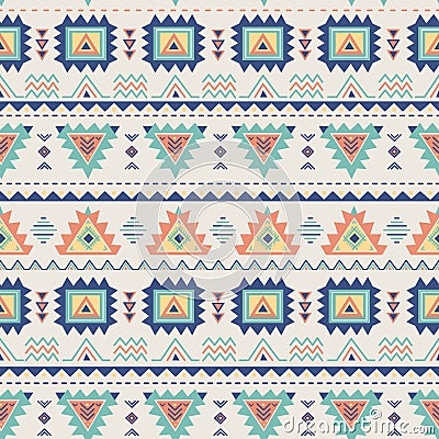 Ethnic seamless pattern. Aztec geometric texture in vector Vector Illustration