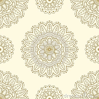Ethnic seamless pattern. Lace pattern design. Hand drawn vector background. Vector Illustration