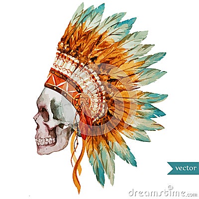 Ethnic skull Vector Illustration