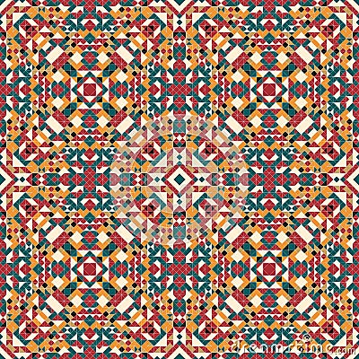 Ethnic tribal festive pattern for fabric. Abstract geometric colorful seamless pattern ornamental. Vector Illustration