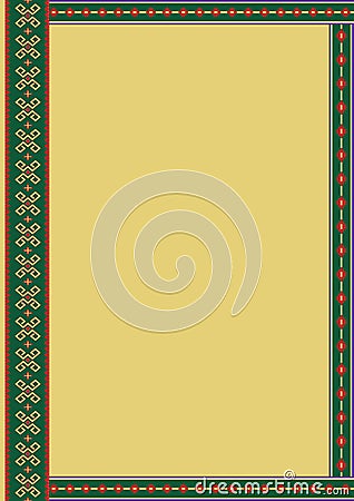 Ethnic tribal pattern background with copy space for text. Traditional mexican textile pattern. Folk design Vector Illustration