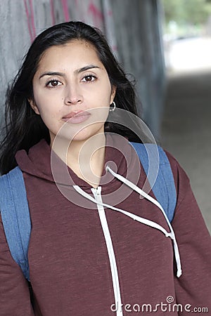 Ethnic woman vertical close up Stock Photo