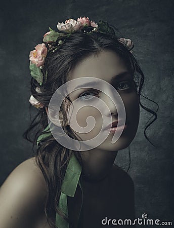 Ethno Beauty. Beautiful young woman Stock Photo