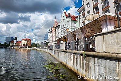 Ethnographic and trade center. Kaliningrad Editorial Stock Photo