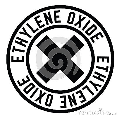 Ethylene oxide rubber stamp Vector Illustration