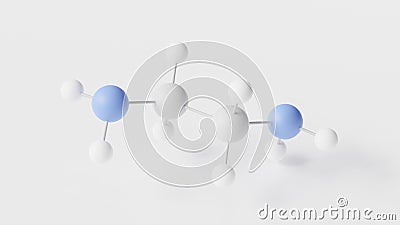 ethylenediamine molecule 3d, molecular structure, ball and stick model, structural chemical formula edamine Stock Photo
