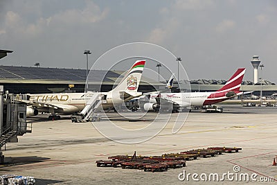 Etihad Airways airplaine Editorial Stock Photo