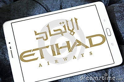 Etihad airways logo Editorial Stock Photo