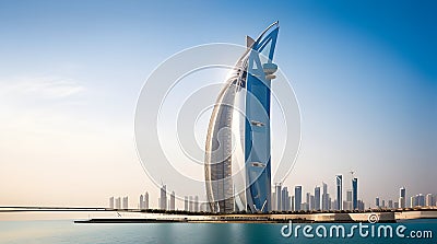 Etihad Towers are five skyscrapers complex with 74 floors is the third tallest building in Abu Dhabi. Editorial Stock Photo