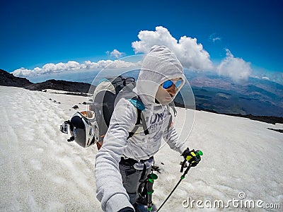 Etna volcano. Italy, Sicilia Editorial Stock Photo