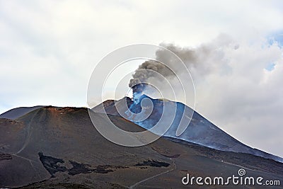 Etna volcanoes Stock Photo