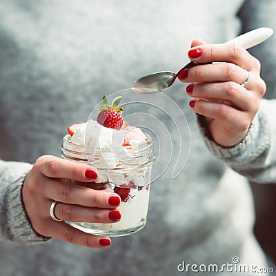 Eton mess Stock Photo